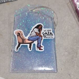 Glittery Inspirational Luggage/Backpack Tag